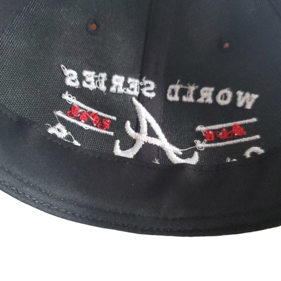 Atlanta Braves Black MLB 2021 Champion Adjustable Hat - Picture 6 of 7